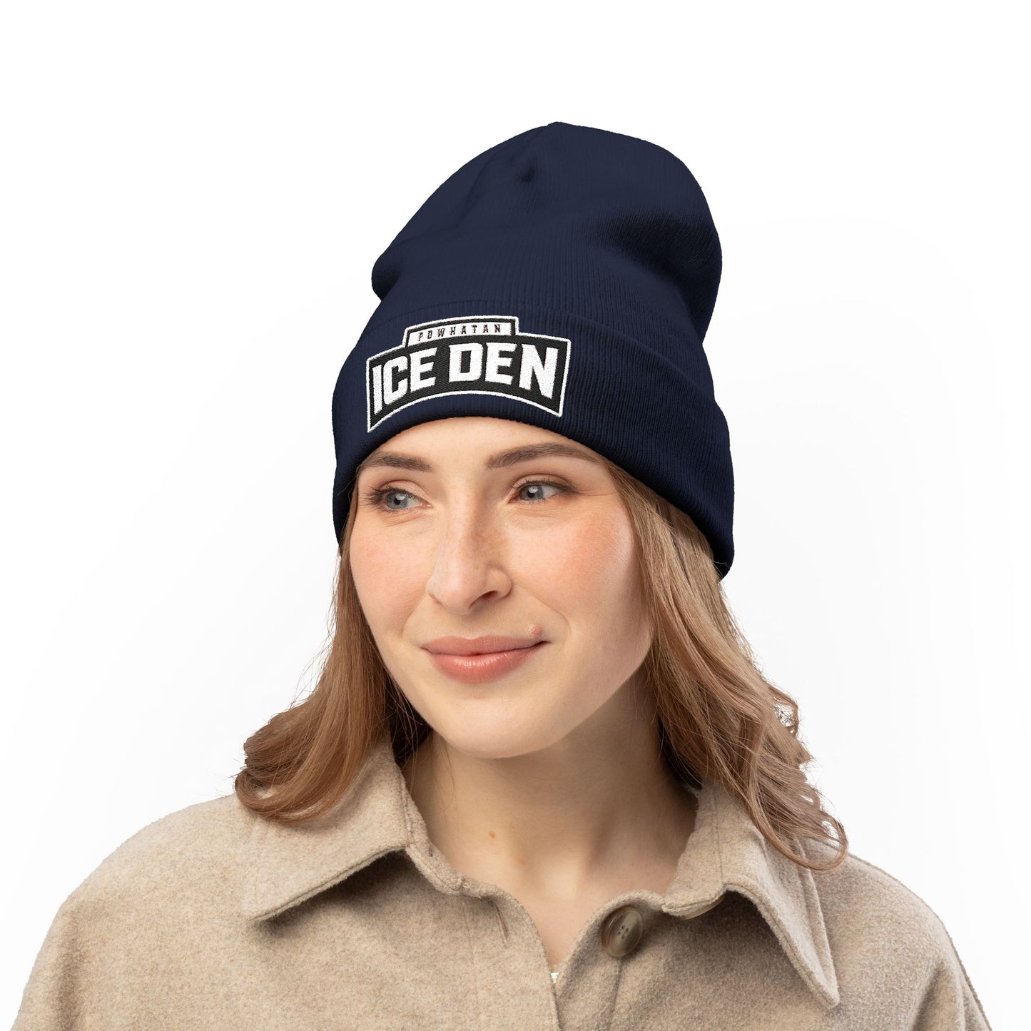Ice Den Embroidered Beanie
