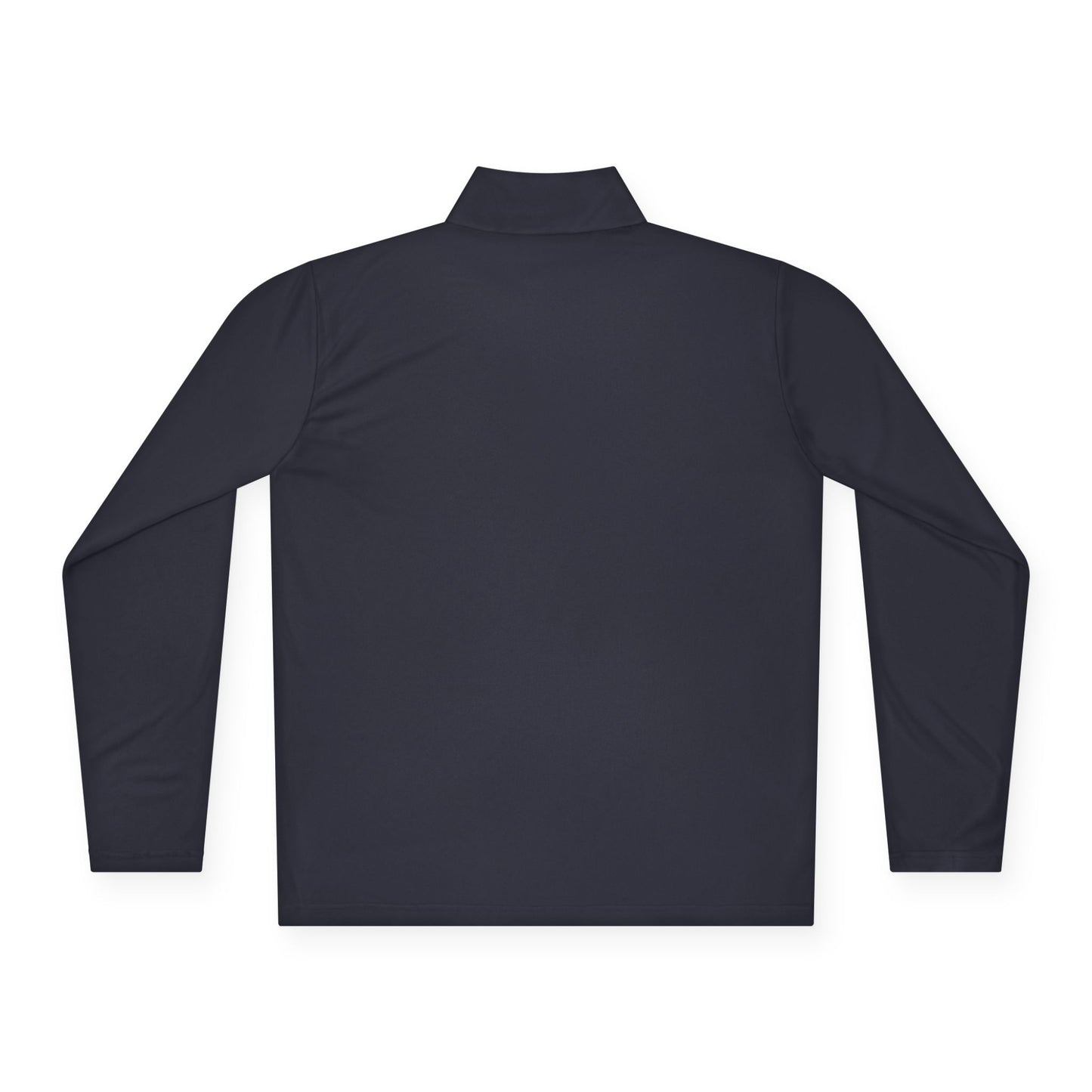 Minimal White Quarter-Zip Pullover — Subtle Chest Logo