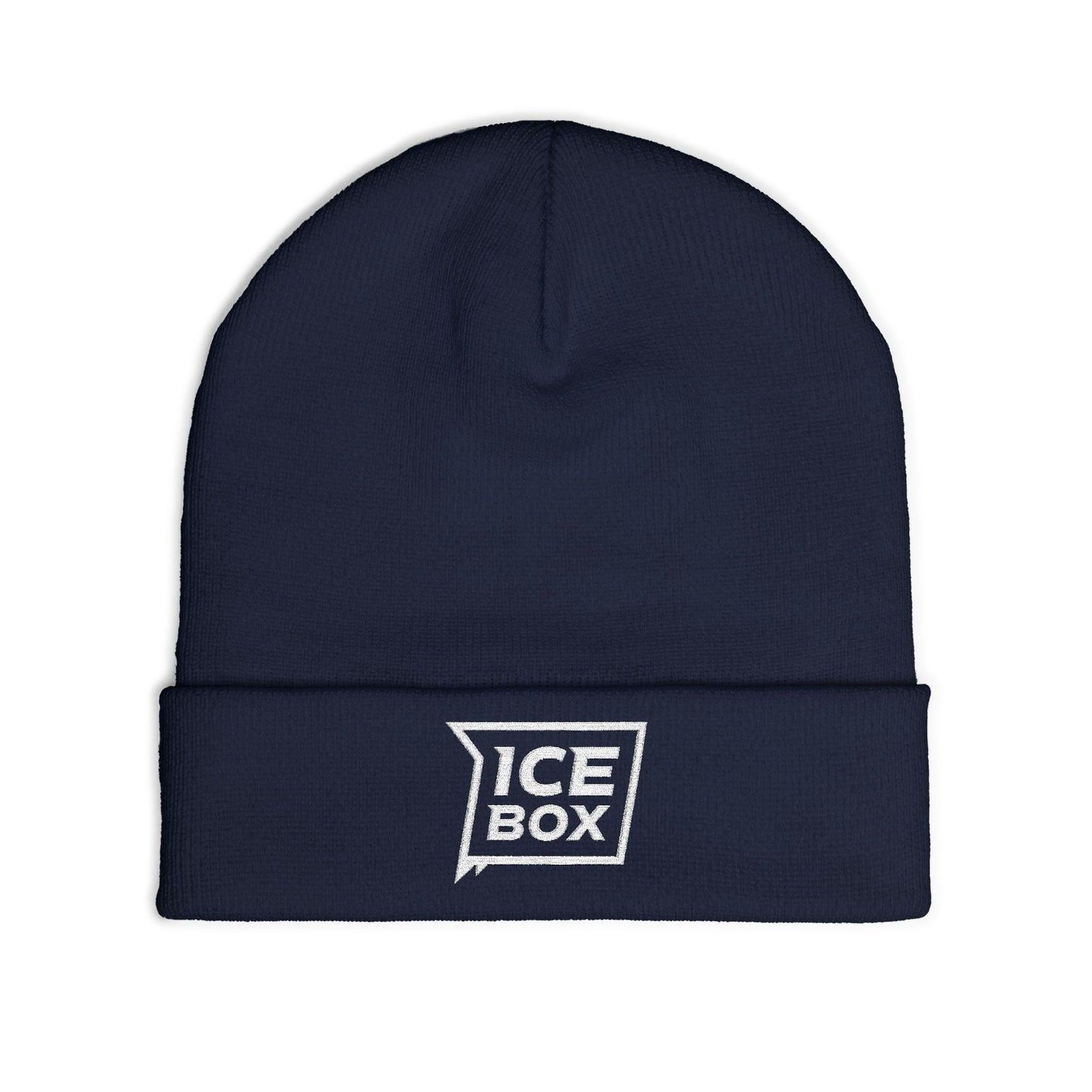 Embroidered "ICE BOX" Knit Beanie